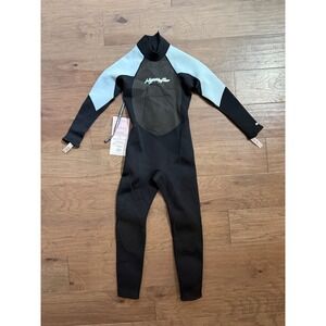 NWT Hyperflex Access Kids Wetsuit Full Body Black Blue Neoprene Size 12